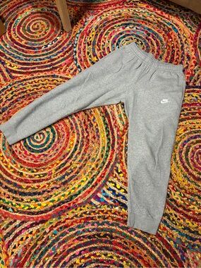 Nike Mens Gray Logo Sweatpants - Comfortable Everyday Bottoms